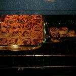 cinnamon rolls baking