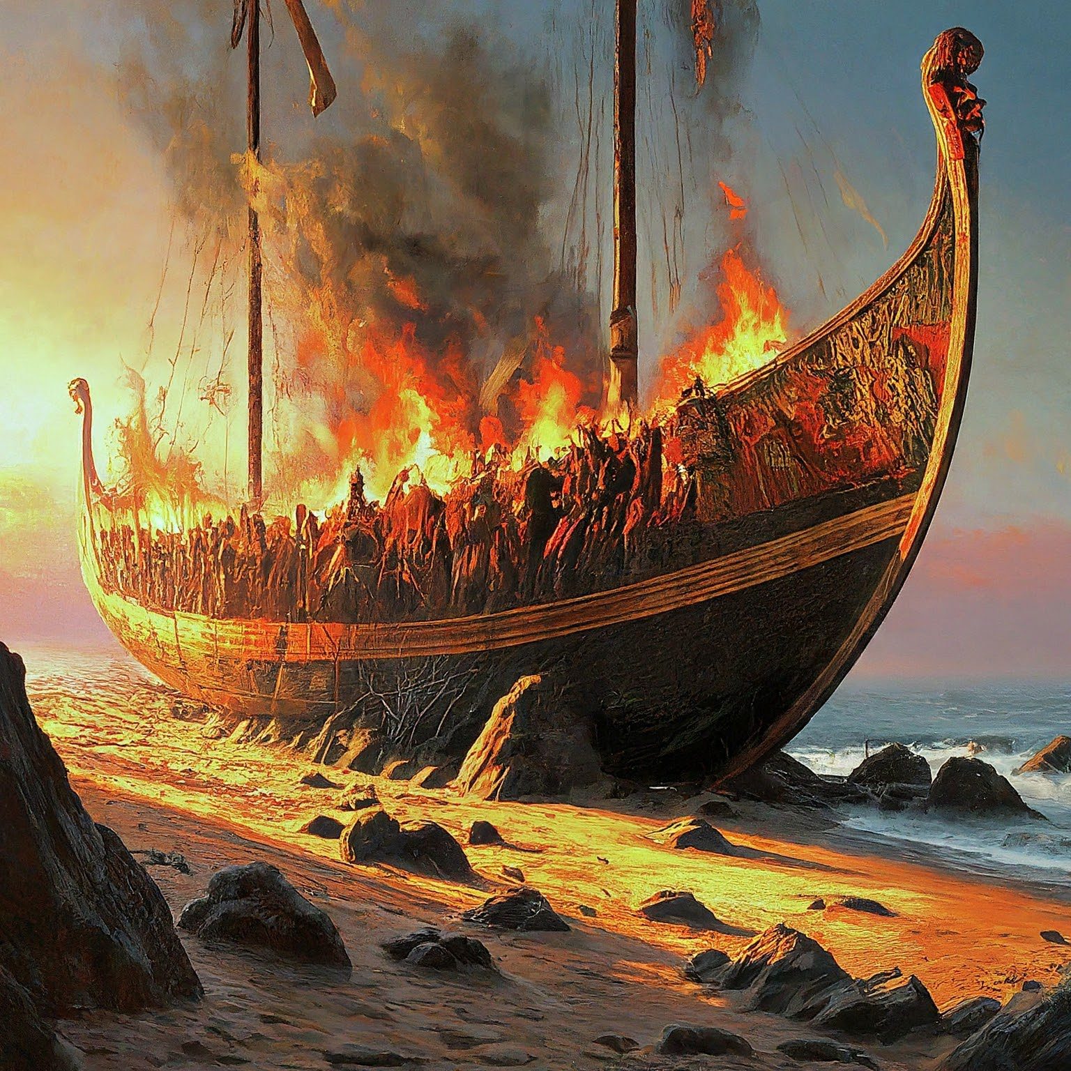 Julius Caesar - Burning boats